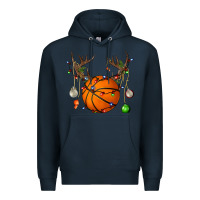 Navy Basketball Horn Christmas Premium Hoodie - BundleAndBundleShop