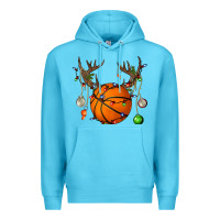 Ocean Blue Basketball Horn Christmas Premium Hoodie - BundleAndBundleShop