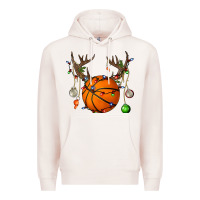 Pale Pink Basketball Horn Christmas Premium Hoodie - BundleAndBundleShop