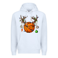 White Basketball Horn Christmas Premium Hoodie - BundleAndBundleShop
