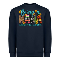 Navy being a nana makes my life complete Heavyweight Sweatshirt - Zillion Design Studio