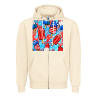 Sandshell 4th of july popsicle seamless pattern Zipper Hoodie - BundleAndBundleShop
