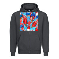 Smoke 4th of july popsicle seamless pattern Zipper Hoodie - BundleAndBundleShop