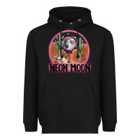 Black neon moon Heavyweight Hoodie - MaliasSmallBusiness