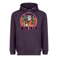 Plum neon moon Heavyweight Hoodie - MaliasSmallBusiness