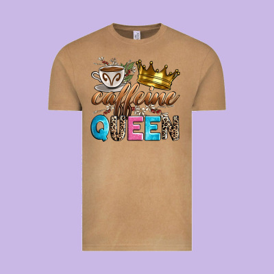 Caffeine Queen Vintage Tee Designed By Zillion Design Studio