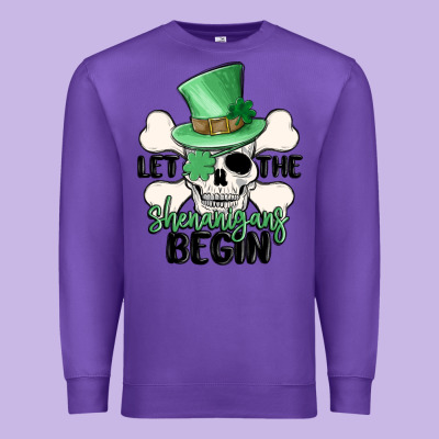 Let The Shenanigans Begin Premium Sweatshirt Designed By Maliassmallbusiness