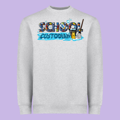 School Custodian Heavyweight Sweatshirt Designed By Texasbilliewilder