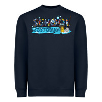 Navy school custodian Heavyweight Sweatshirt - texasbilliewilder