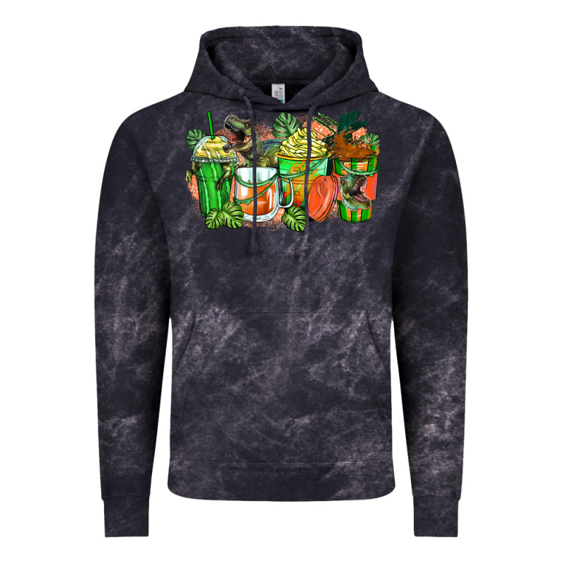 T Rex Coffee Cups Vintage Hoodie by Zillion Design Studio | Teevron