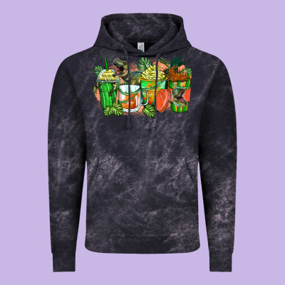 T Rex Coffee Cups Vintage Hoodie Designed By Zillion Design Studio