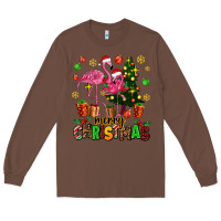 Chestnut flamingo merry christmas Long Sleeve Tee - AdoDesignShop