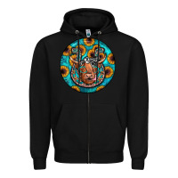 Black horseshoe circle Zipper Hoodie - JahusDesignShop
