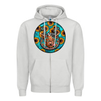 Dove Grey horseshoe circle Zipper Hoodie - JahusDesignShop