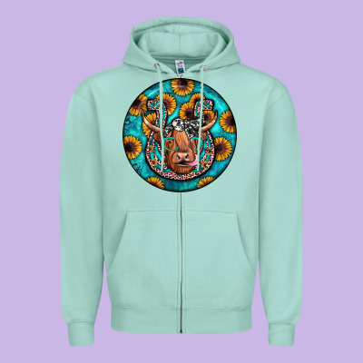 Horseshoe Circle Zipper Hoodie Designed By Jahusdesignshop