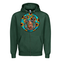 Sports Green horseshoe circle Zipper Hoodie - JahusDesignShop