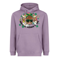 Lavender st. patrick's day highland cow Heavyweight Hoodie - MaliasSmallBusiness