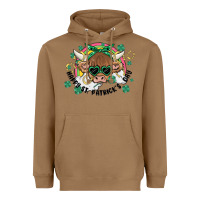 Toasted Coconut st. patrick's day highland cow Heavyweight Hoodie - MaliasSmallBusiness