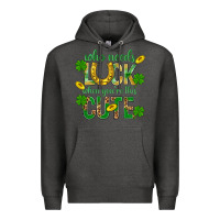 Charcoal Heather Who Needs Luck When You're This Cute St. Patricks Premium Hoodie - BundleAndBundleShop