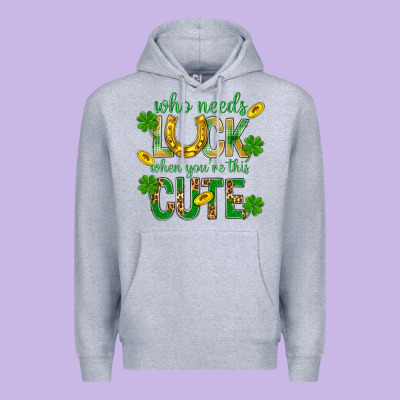 Who Needs Luck When You're This Cute St. Patricks Premium Hoodie Designed By Bundleandbundleshop