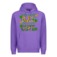 Purple Who Needs Luck When You're This Cute St. Patricks Premium Hoodie - BundleAndBundleShop