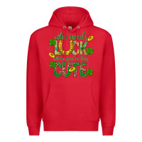Red Who Needs Luck When You're This Cute St. Patricks Premium Hoodie - BundleAndBundleShop