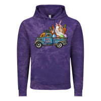 Cloud Purple Happy Easter Truck with Bunny Eggs And Carrot Vintage Hoodie - RanaPortraitStore