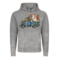 Cloud Rock Happy Easter Truck with Bunny Eggs And Carrot Vintage Hoodie - RanaPortraitStore