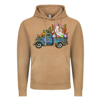 Vintage Camel Happy Easter Truck with Bunny Eggs And Carrot Vintage Hoodie - RanaPortraitStore