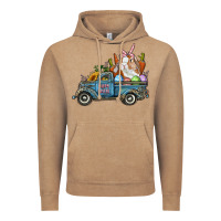 Vintage Coffee Happy Easter Truck with Bunny Eggs And Carrot Vintage Hoodie - RanaPortraitStore