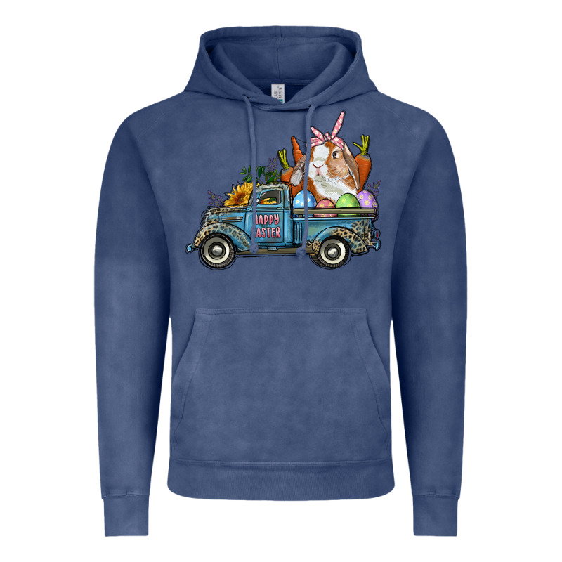 Happy Easter Truck With Bunny Eggs And Carrot Vintage Hoodie by RanaPortraitStore | Teevron