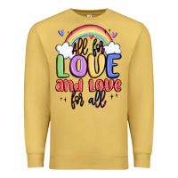 Antique Gold all for love and love for all Premium Sweatshirt - MaliasSmallBusiness
