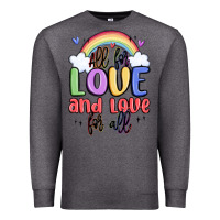 Charcoal Heather all for love and love for all Premium Sweatshirt - MaliasSmallBusiness