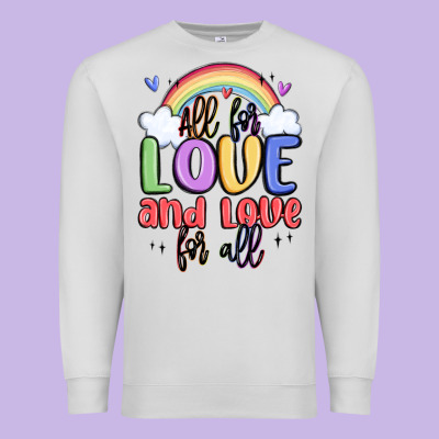 All For Love And Love For All Premium Sweatshirt Designed By Maliassmallbusiness