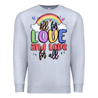 Heather Grey all for love and love for all Premium Sweatshirt - MaliasSmallBusiness