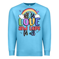 Ocean Blue all for love and love for all Premium Sweatshirt - MaliasSmallBusiness