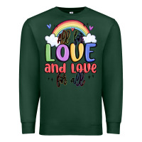 Sports Green all for love and love for all Premium Sweatshirt - MaliasSmallBusiness