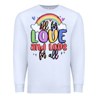White all for love and love for all Premium Sweatshirt - MaliasSmallBusiness