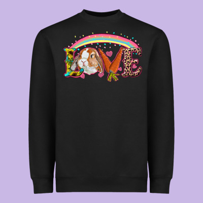 Easter Bunny Love Heavyweight Sweatshirt Designed By Ranaportraitstore