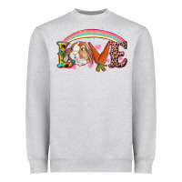 Heather Grey easter bunny love Heavyweight Sweatshirt - RanaPortraitStore