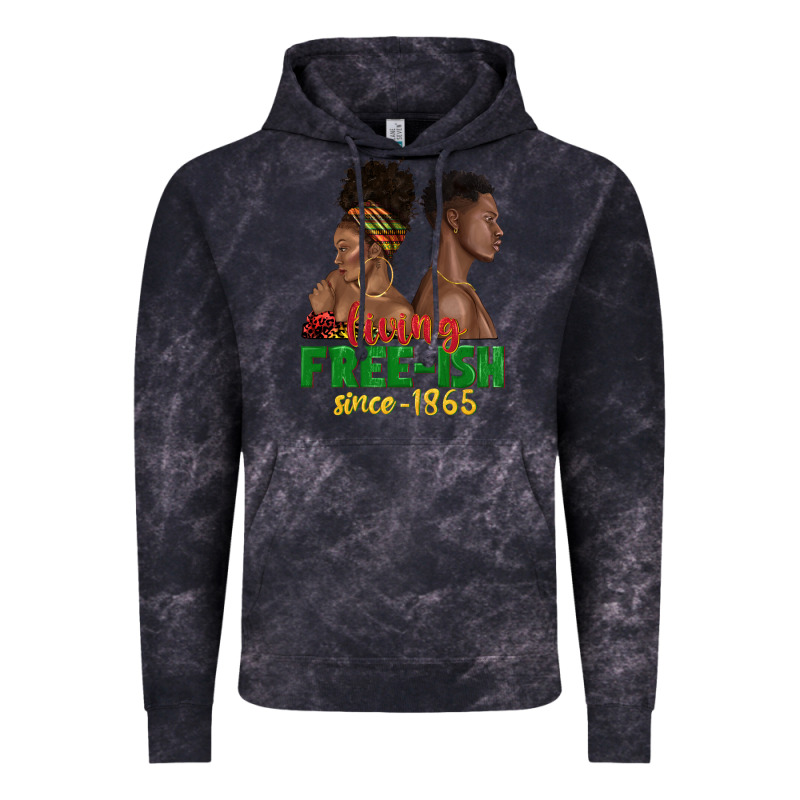 Living Free Ish Since 1865 With Afro Black Woman A Vintage Hoodie by texasbilliewilder | Teevron