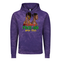 Cloud Purple living free ish since 1865 with afro black woman a Vintage Hoodie - texasbilliewilder