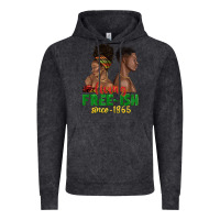 Vintage Black living free ish since 1865 with afro black woman a Vintage Hoodie - texasbilliewilder