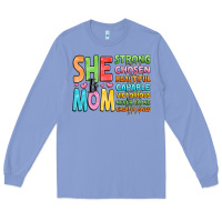 Colony Blue she is mom Long Sleeve Tee - JahusDesignShop