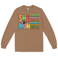 Toasted Coconut she is mom Long Sleeve Tee - JahusDesignShop
