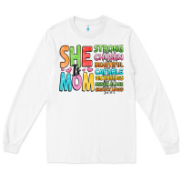 White she is mom Long Sleeve Tee - JahusDesignShop