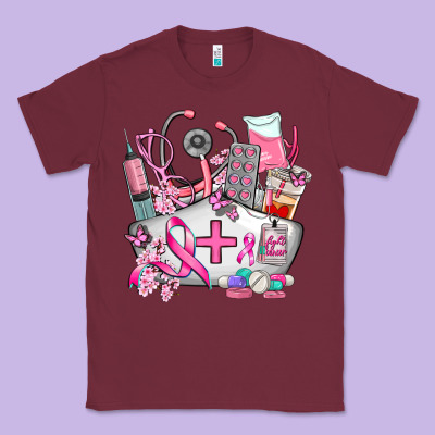 Nurse  And Cancer Classic Tee Designed By Adodesignshop