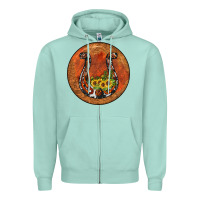Seafoam horseshoe circle Zipper Hoodie - JahusDesignShop