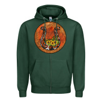 Sports Green horseshoe circle Zipper Hoodie - JahusDesignShop