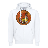 White horseshoe circle Zipper Hoodie - JahusDesignShop